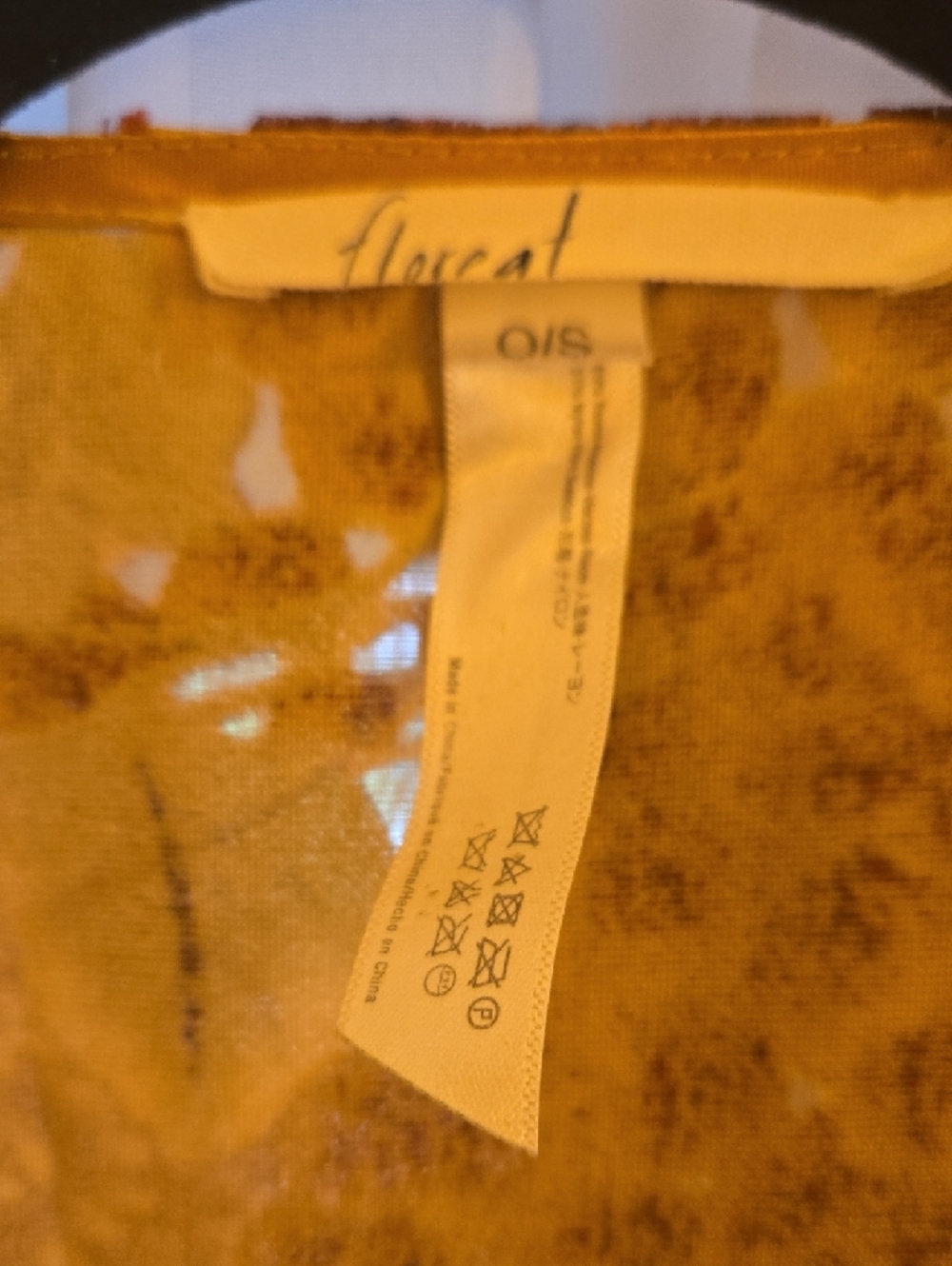 Floreat Mustard Floral Open-Front Kimono - Picture 2 of 4